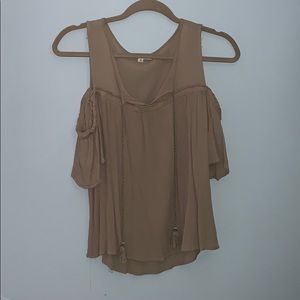 Cold Shoulder Army Green Top